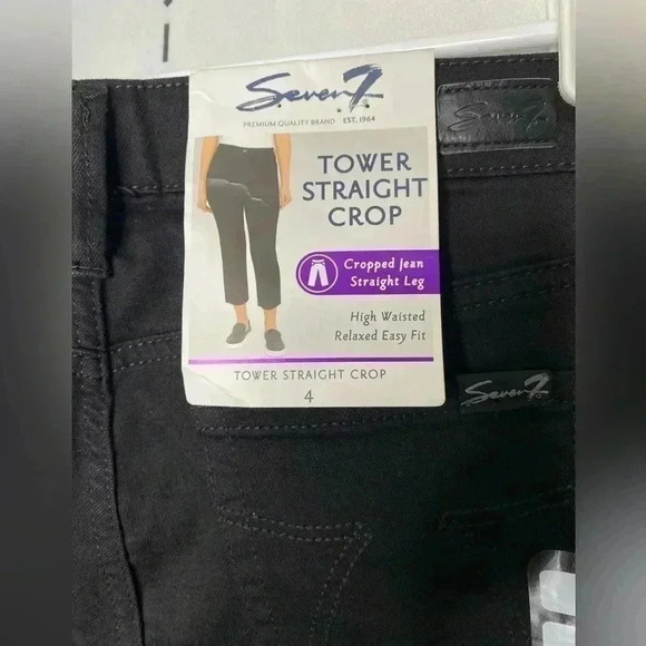 Seven7 HIGH RISE STRETCH TOWER STRAIGHT JEAN - Picture 5 of 6